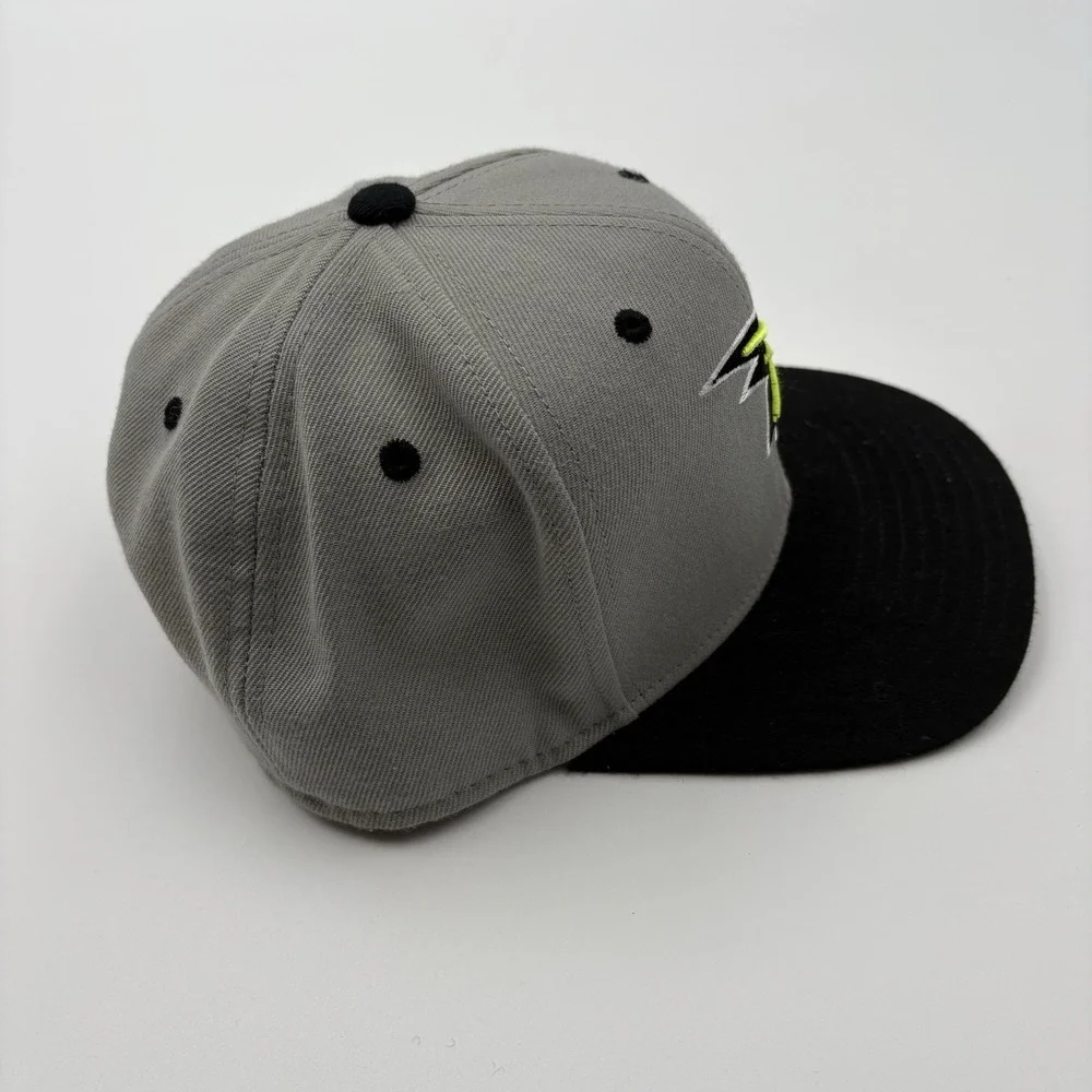 Adidas Atlanta Hawks Neon Hawk Logo Snapback Hat Grey Black NBA Cap 2012